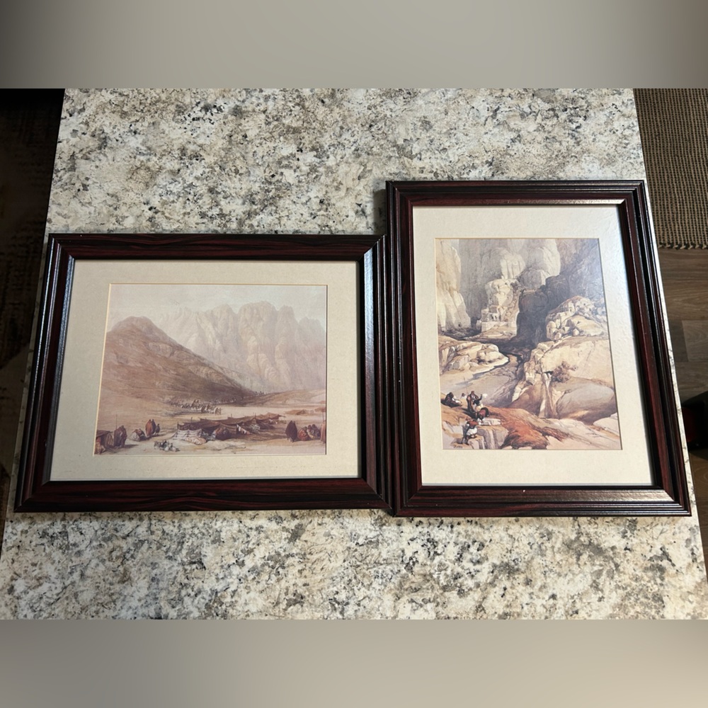 Set of Two Vintage David Roberts Framed Art